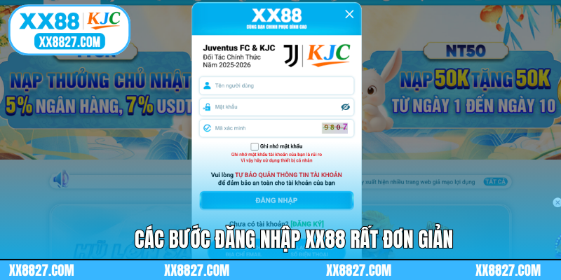 Các bước đăng nhập XX88 rất đơn giản