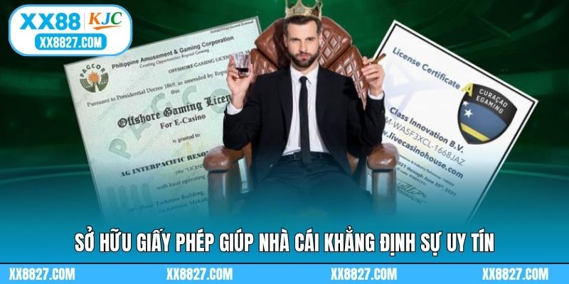Giấy Phép Hoạt Động XX88 - Tổng Hợp Giấy Phép Đang Sở Hữu 2 Sở hữu giấy phép giúp nhà cái khẳng định sự uy tín