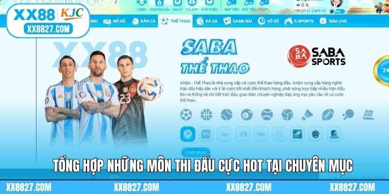 Tổng hợp những môn thi đấu cực hot tại chuyên mục